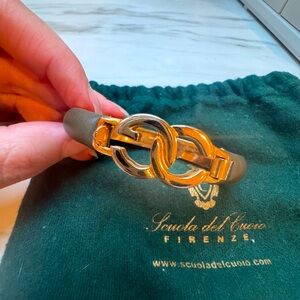 School of Leather Cuff Bracelet